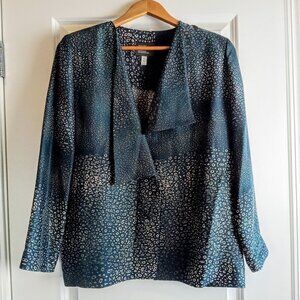 Vintage Handmade Hulda Bridgeman Pure Silk Teal Jacket